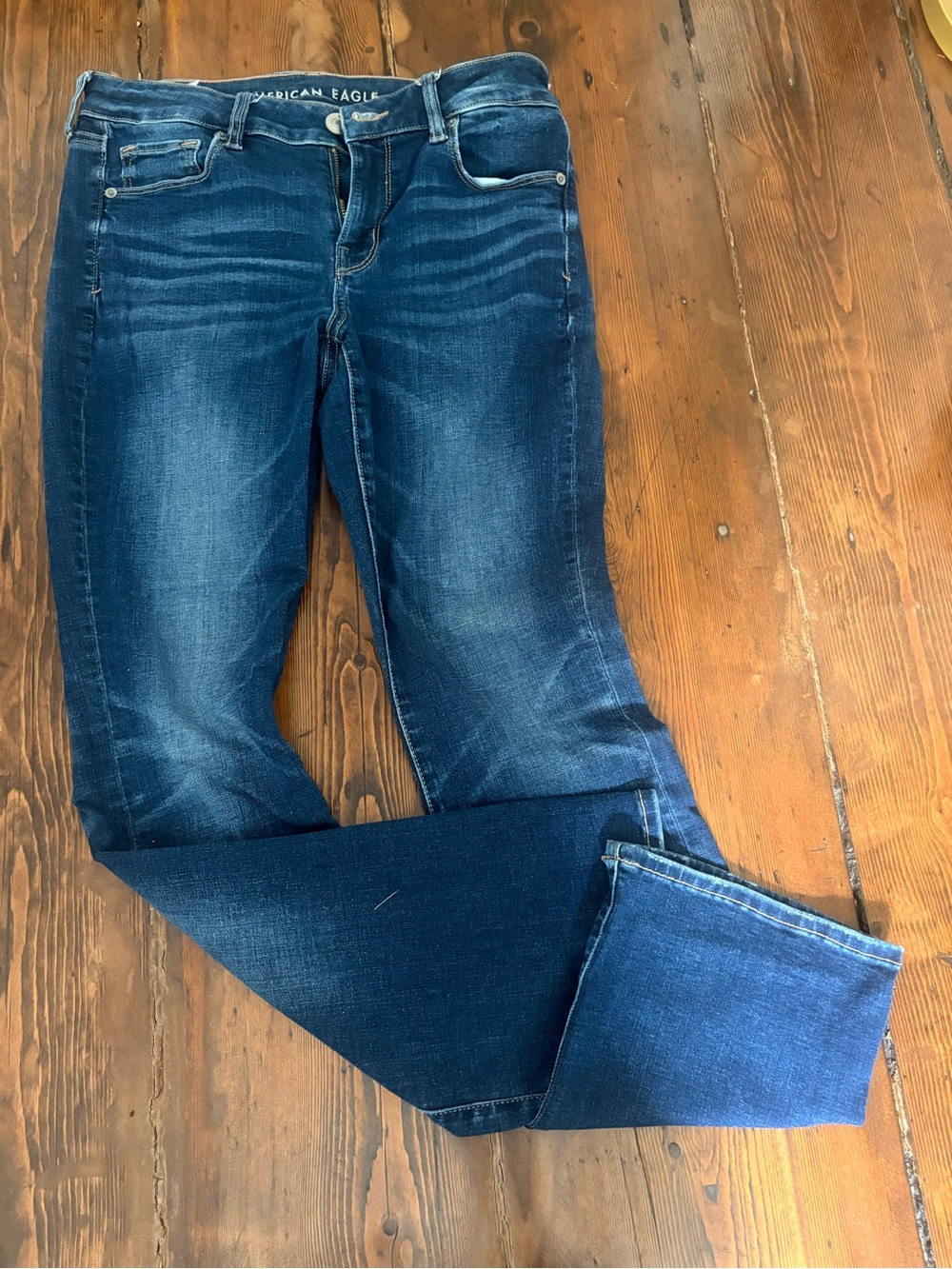 American Eagle Outfitters Women's Dark Blue Bootcut Jeans